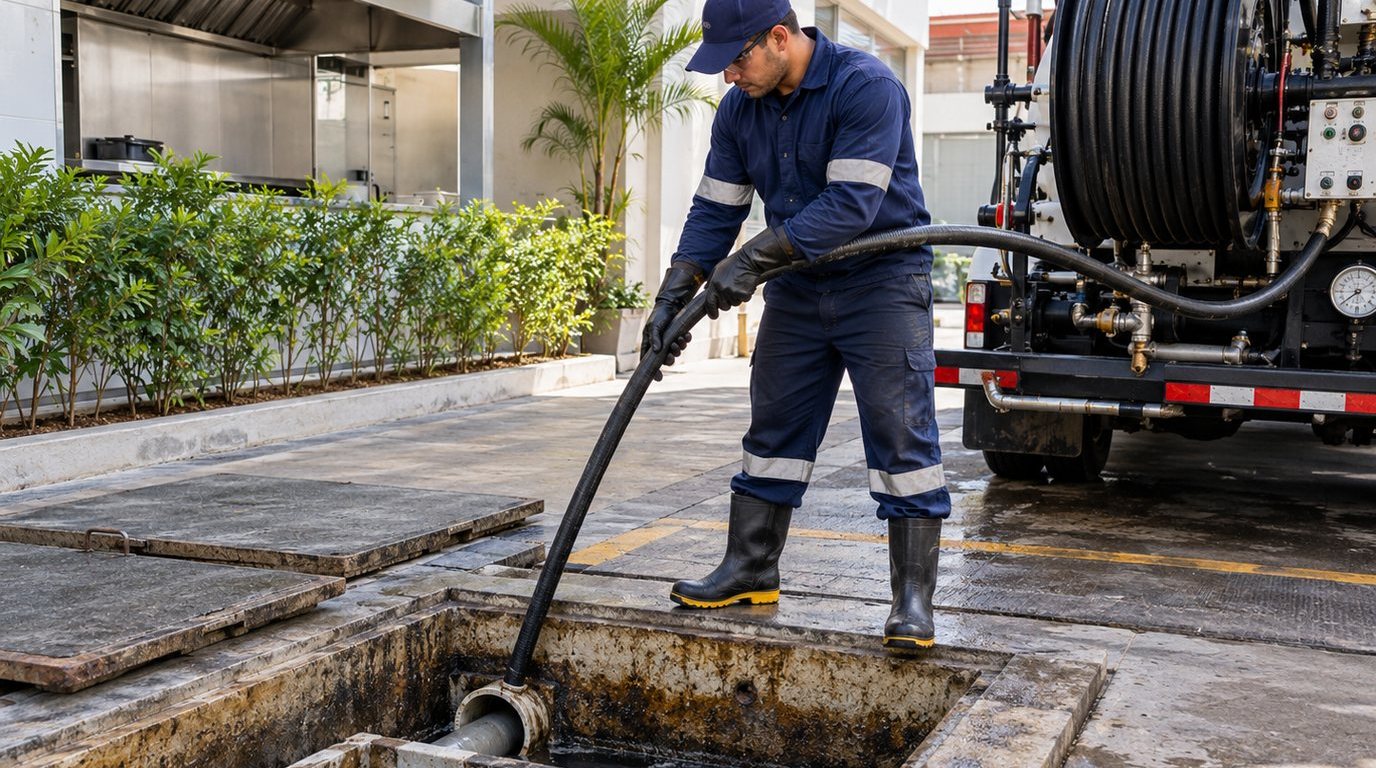 Hidrojateamento de Caixa de Gordura em Aracaju‑SE