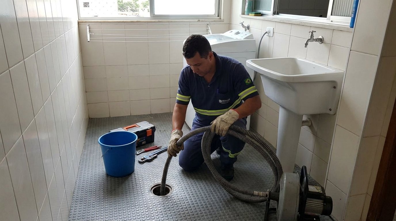 Ponto de Esgoto na Lavanderia em Aracaju‑SE